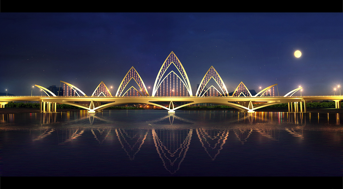 九龍(long)江北港(gang)主(zhu)橋